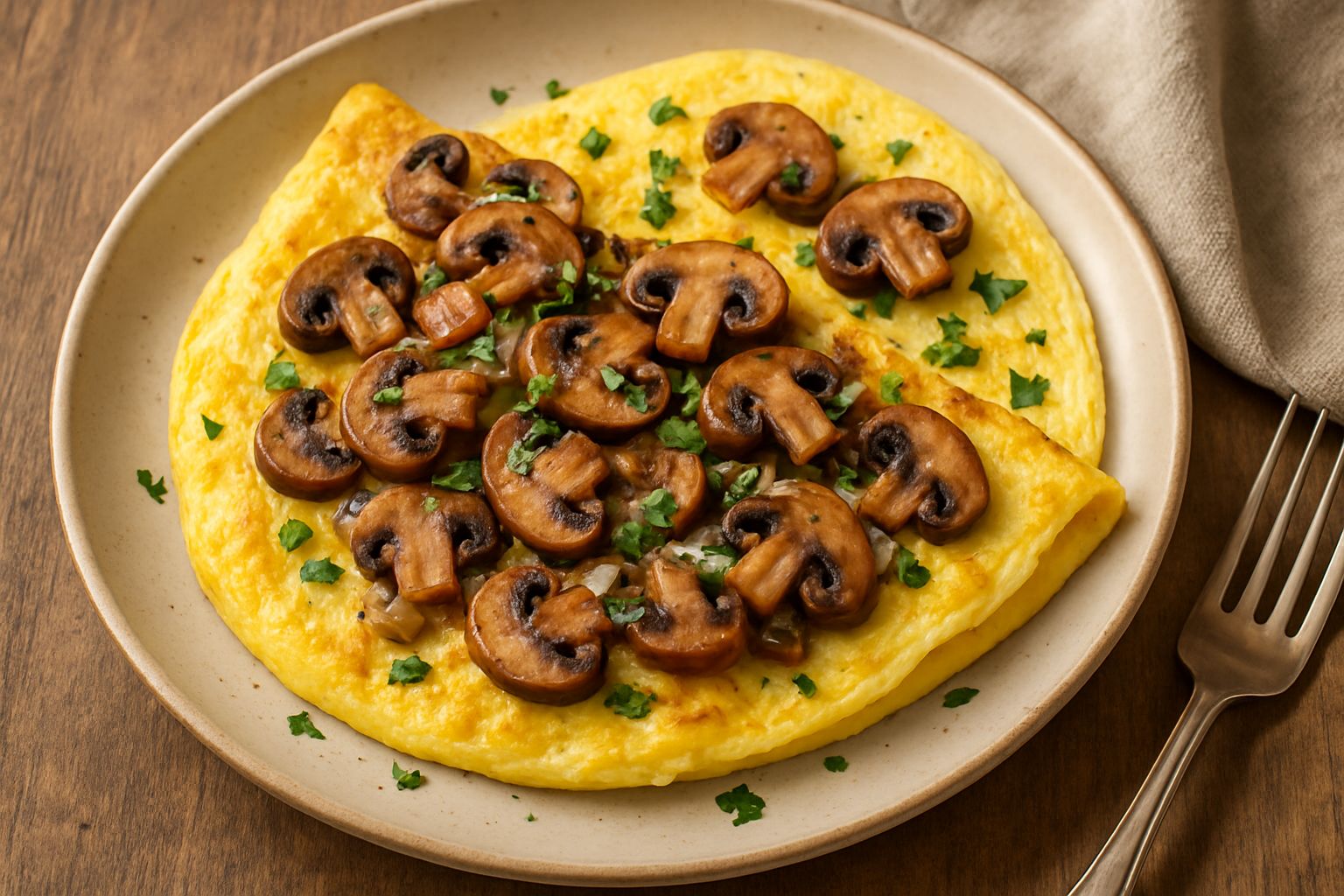 Bild von Pilz-Omelett mit Witz und Wums